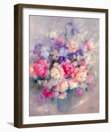 Roses and Irises-Genevieve Dolle-Framed Giclee Print