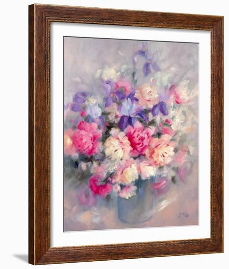 Roses and Irises-Genevieve Dolle-Framed Giclee Print