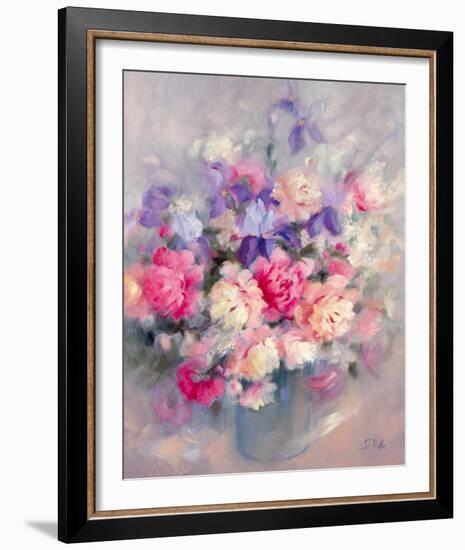 Roses and Irises-Genevieve Dolle-Framed Giclee Print