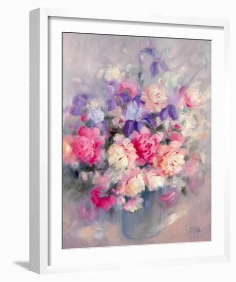 Roses and Irises-Genevieve Dolle-Framed Giclee Print