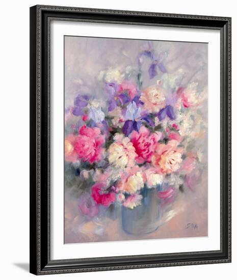 Roses and Irises-Genevieve Dolle-Framed Giclee Print