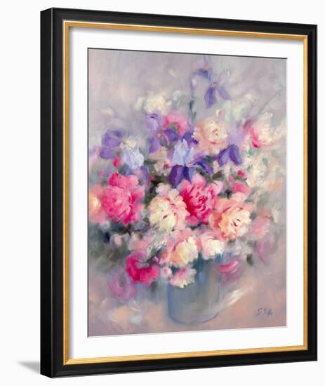 Roses and Irises-Genevieve Dolle-Framed Giclee Print