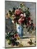Roses and Jasmine in a Delft Vase, 1880-1881-Pierre-Auguste Renoir-Mounted Giclee Print