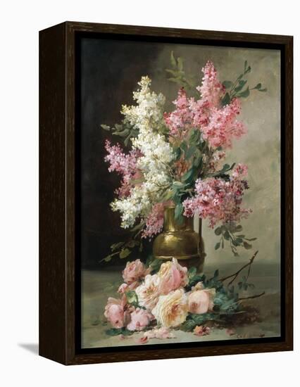 Roses and Lilies-Alfred Godchaux-Framed Premier Image Canvas