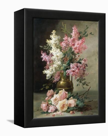 Roses and Lilies-Alfred Godchaux-Framed Premier Image Canvas