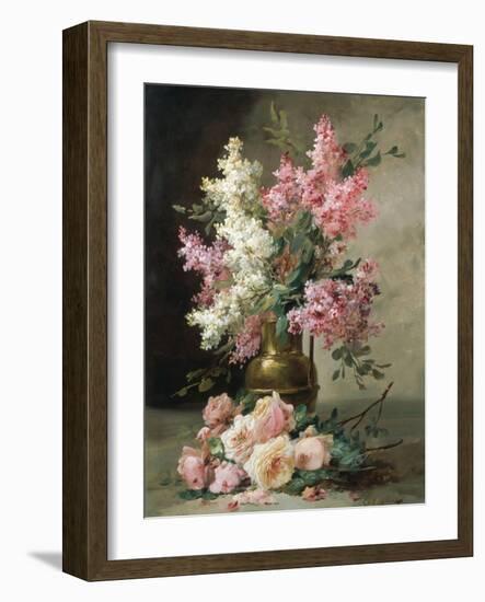 Roses and Lilies-Alfred Godchaux-Framed Giclee Print