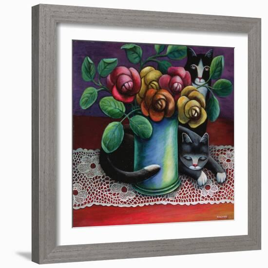 Roses and Old Lace-Jerzy Marek-Framed Giclee Print