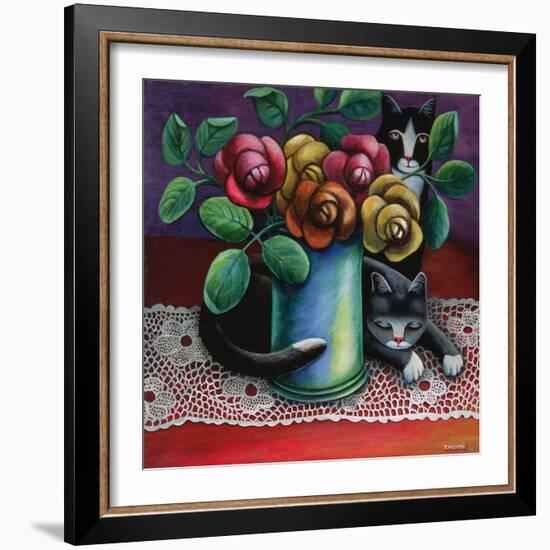 Roses and Old Lace-Jerzy Marek-Framed Giclee Print