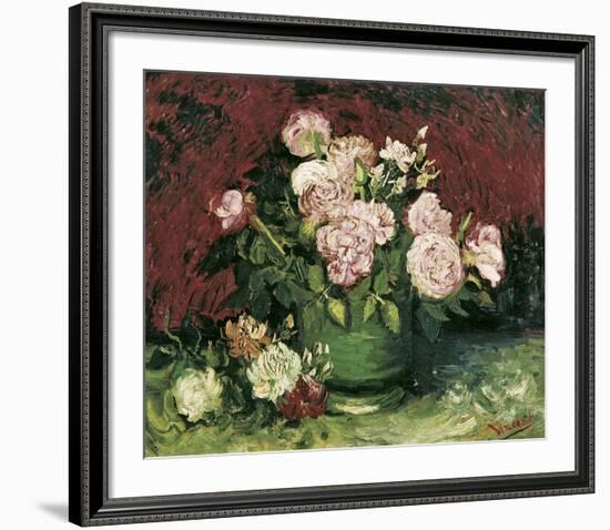 Roses and Peonies, 1886-Vincent van Gogh-Framed Art Print