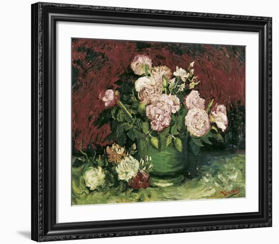 Roses and Peonies, 1886-Vincent van Gogh-Framed Art Print