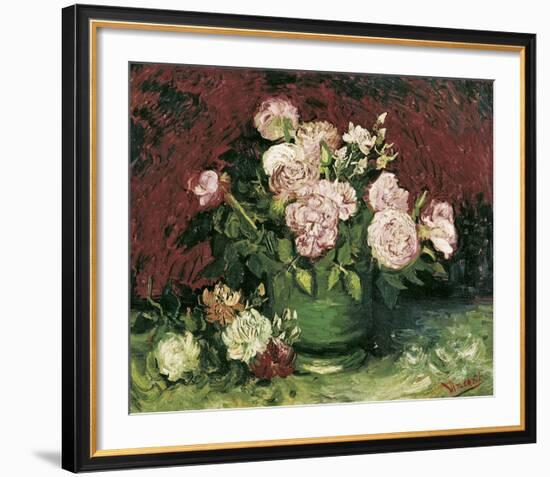 Roses and Peonies, 1886-Vincent van Gogh-Framed Art Print