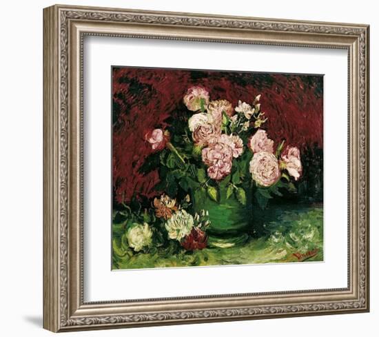 Roses and Peonies, c.1886-Vincent van Gogh-Framed Giclee Print