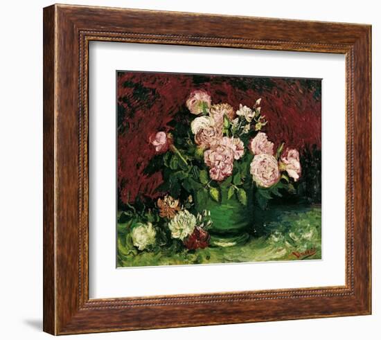 Roses and Peonies, c.1886-Vincent van Gogh-Framed Giclee Print