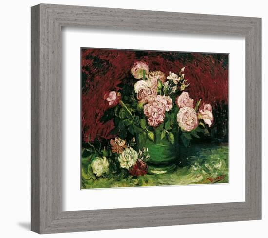 Roses and Peonies, c.1886-Vincent van Gogh-Framed Giclee Print