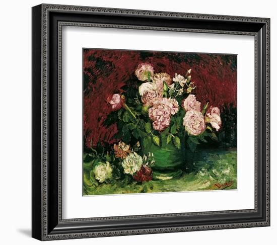 Roses and Peonies, c.1886-Vincent van Gogh-Framed Giclee Print