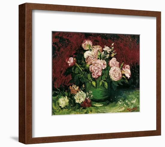 Roses and Peonies, c.1886-Vincent van Gogh-Framed Giclee Print