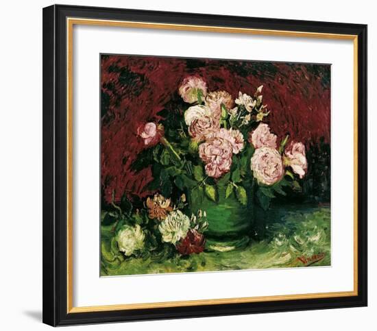 Roses and Peonies, c.1886-Vincent van Gogh-Framed Giclee Print