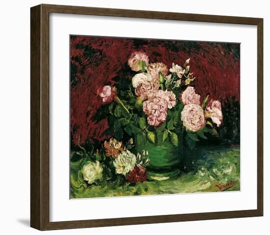 Roses and Peonies, c.1886-Vincent van Gogh-Framed Giclee Print