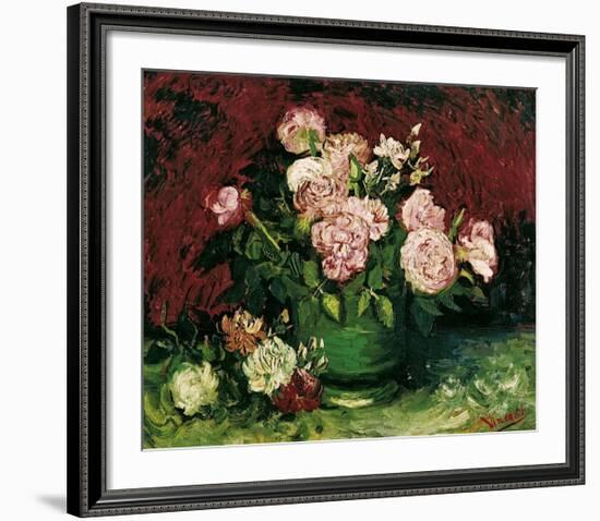 Roses and Peonies, c.1886-Vincent van Gogh-Framed Giclee Print