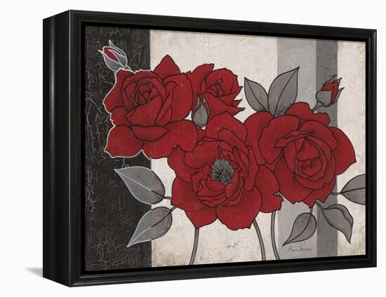 Roses and Stripes 1-Ariane Martine-Framed Stretched Canvas