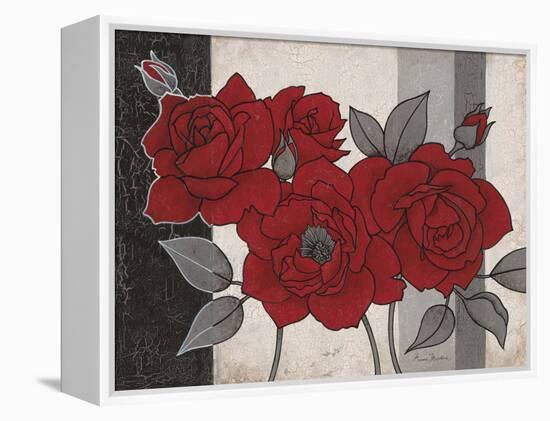 Roses and Stripes 1-Ariane Martine-Framed Stretched Canvas