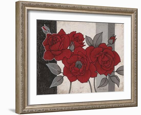 Roses and Stripes 1-Ariane Martine-Framed Art Print