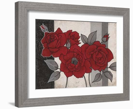 Roses and Stripes 1-Ariane Martine-Framed Art Print