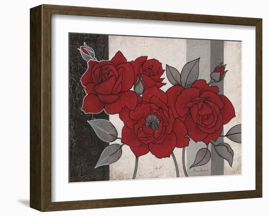 Roses and Stripes 1-Ariane Martine-Framed Art Print