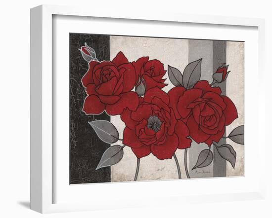 Roses and Stripes 1-Ariane Martine-Framed Art Print