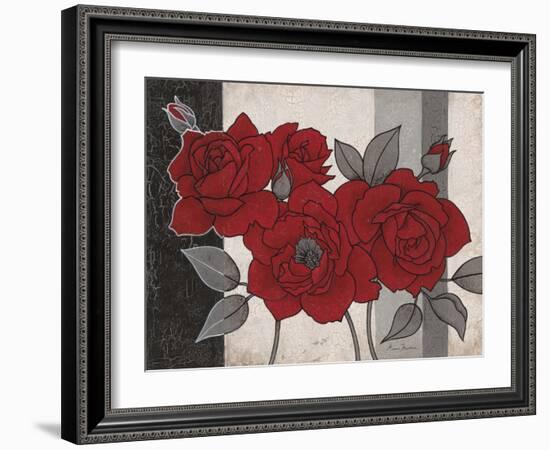 Roses and Stripes 1-Ariane Martine-Framed Art Print