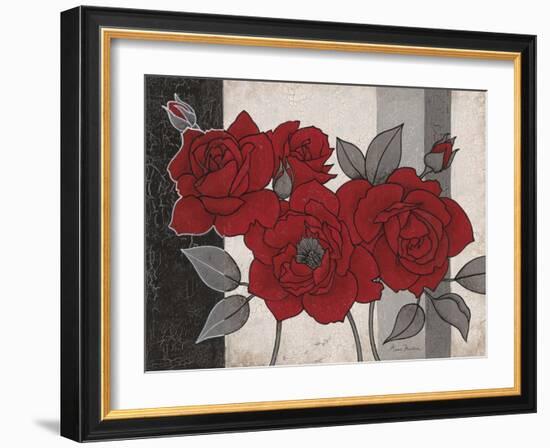 Roses and Stripes 1-Ariane Martine-Framed Art Print