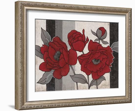 Roses and Stripes 2-Ariane Martine-Framed Art Print