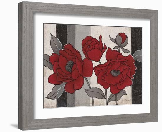 Roses and Stripes 2-Ariane Martine-Framed Art Print