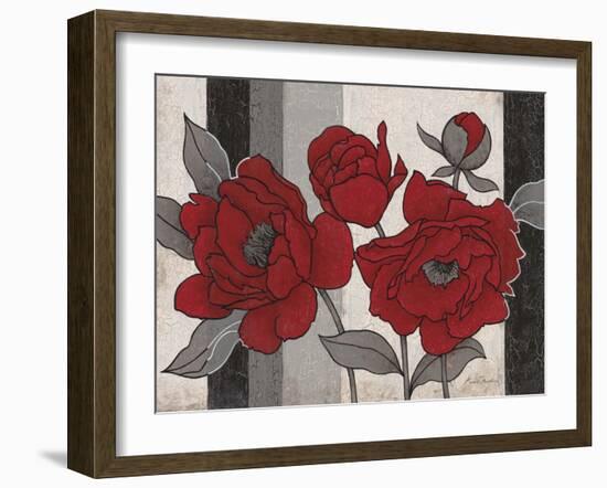 Roses and Stripes 2-Ariane Martine-Framed Art Print