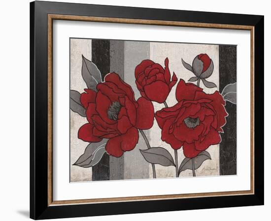 Roses and Stripes 2-Ariane Martine-Framed Art Print