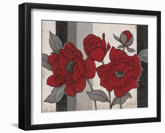 Roses and Stripes 2-Ariane Martine-Framed Art Print