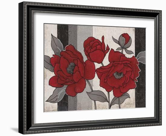 Roses and Stripes 2-Ariane Martine-Framed Art Print