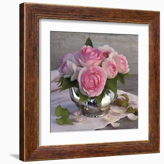 Roses and Teapot-Catherine Beyler-Framed Art Print