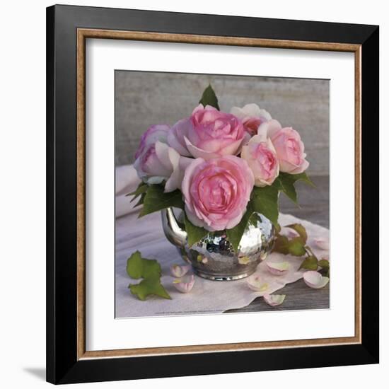 Roses and Teapot-Catherine Beyler-Framed Art Print