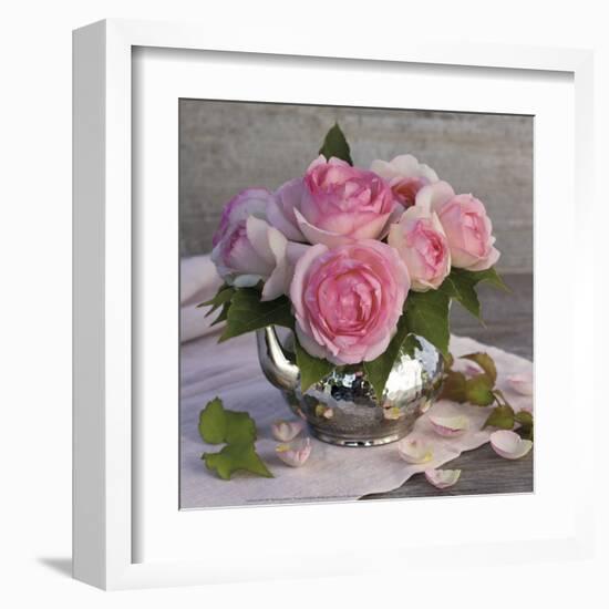 Roses and Teapot-Catherine Beyler-Framed Art Print