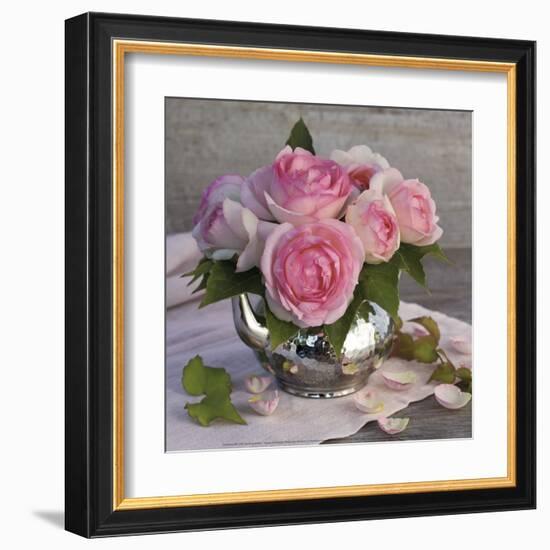 Roses and Teapot-Catherine Beyler-Framed Art Print