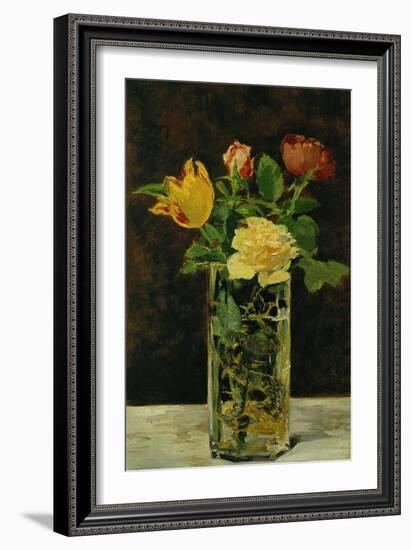 Roses and Tulips, 1882-Edouard Manet-Framed Giclee Print