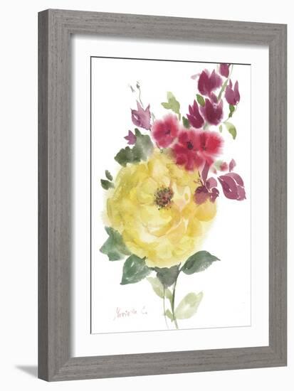 Roses Bogonvilia 2-Marietta Cohen Art and Design-Framed Giclee Print