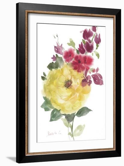 Roses Bogonvilia 2-Marietta Cohen Art and Design-Framed Giclee Print
