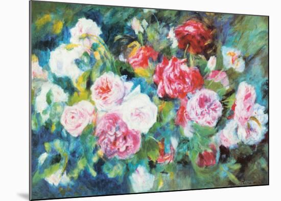 Roses, c.1885-Pierre-Auguste Renoir-Mounted Art Print