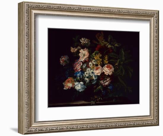 Roses, Carnations, Hyacinths and Flowers-Jean-Baptiste Monnoyer-Framed Giclee Print