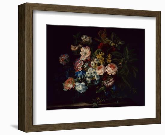 Roses, Carnations, Hyacinths and Flowers-Jean-Baptiste Monnoyer-Framed Giclee Print