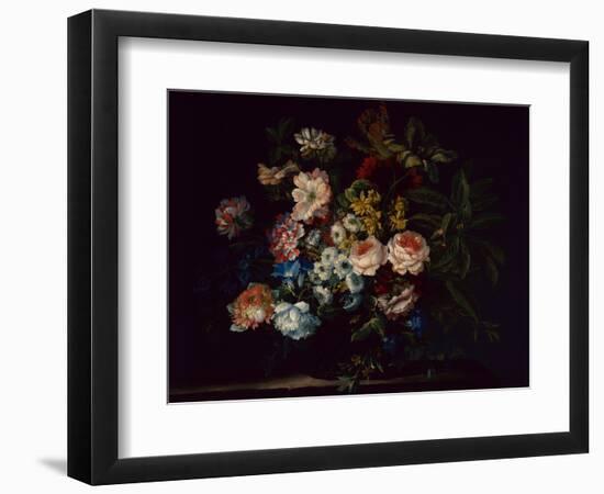 Roses, Carnations, Hyacinths and Flowers-Jean-Baptiste Monnoyer-Framed Giclee Print