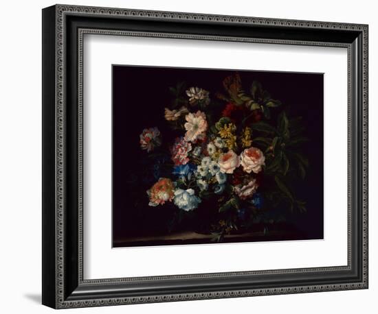 Roses, Carnations, Hyacinths and Flowers-Jean-Baptiste Monnoyer-Framed Giclee Print