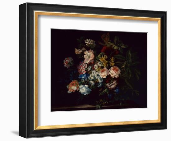 Roses, Carnations, Hyacinths and Flowers-Jean-Baptiste Monnoyer-Framed Giclee Print